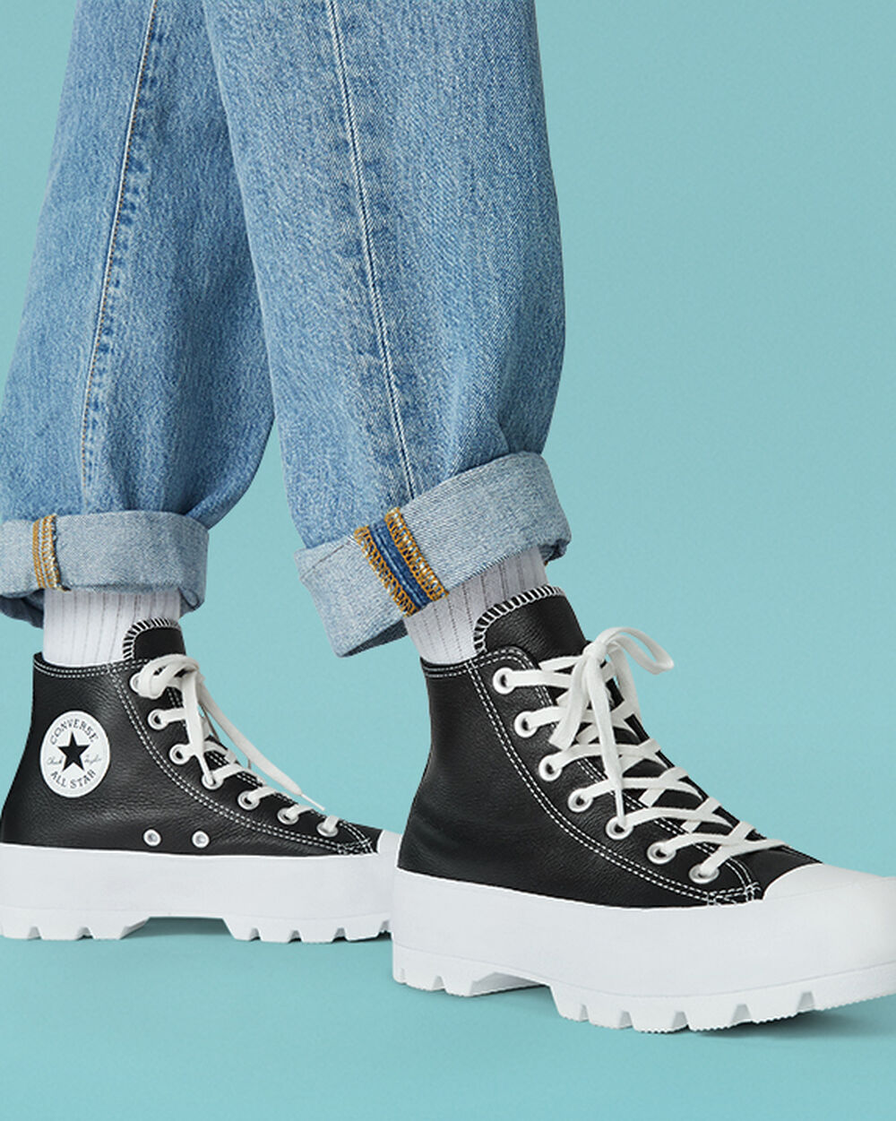 Botas de Invierno Converse Chuck Taylor All Star Mujer Negras Blancas | Argentina-107457