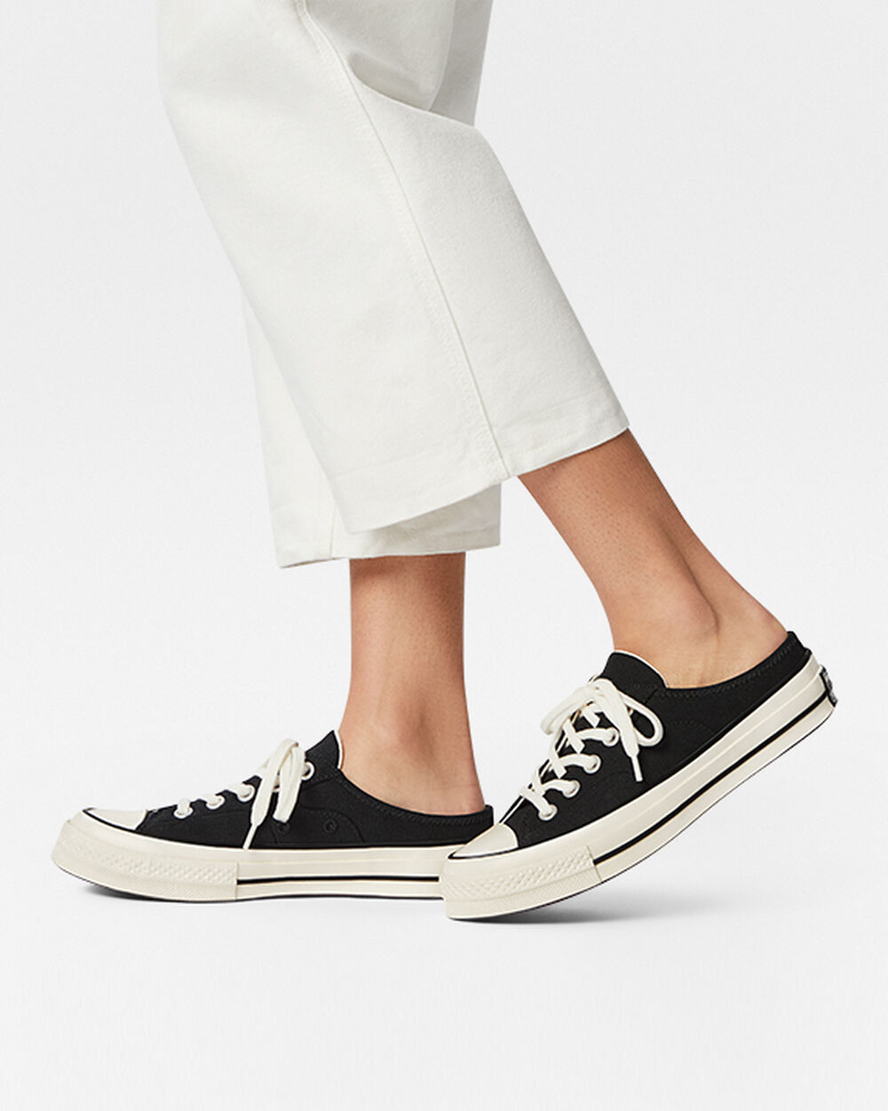 Mule Converse Chuck 70 Mujer Negras Blancas | Argentina-35797