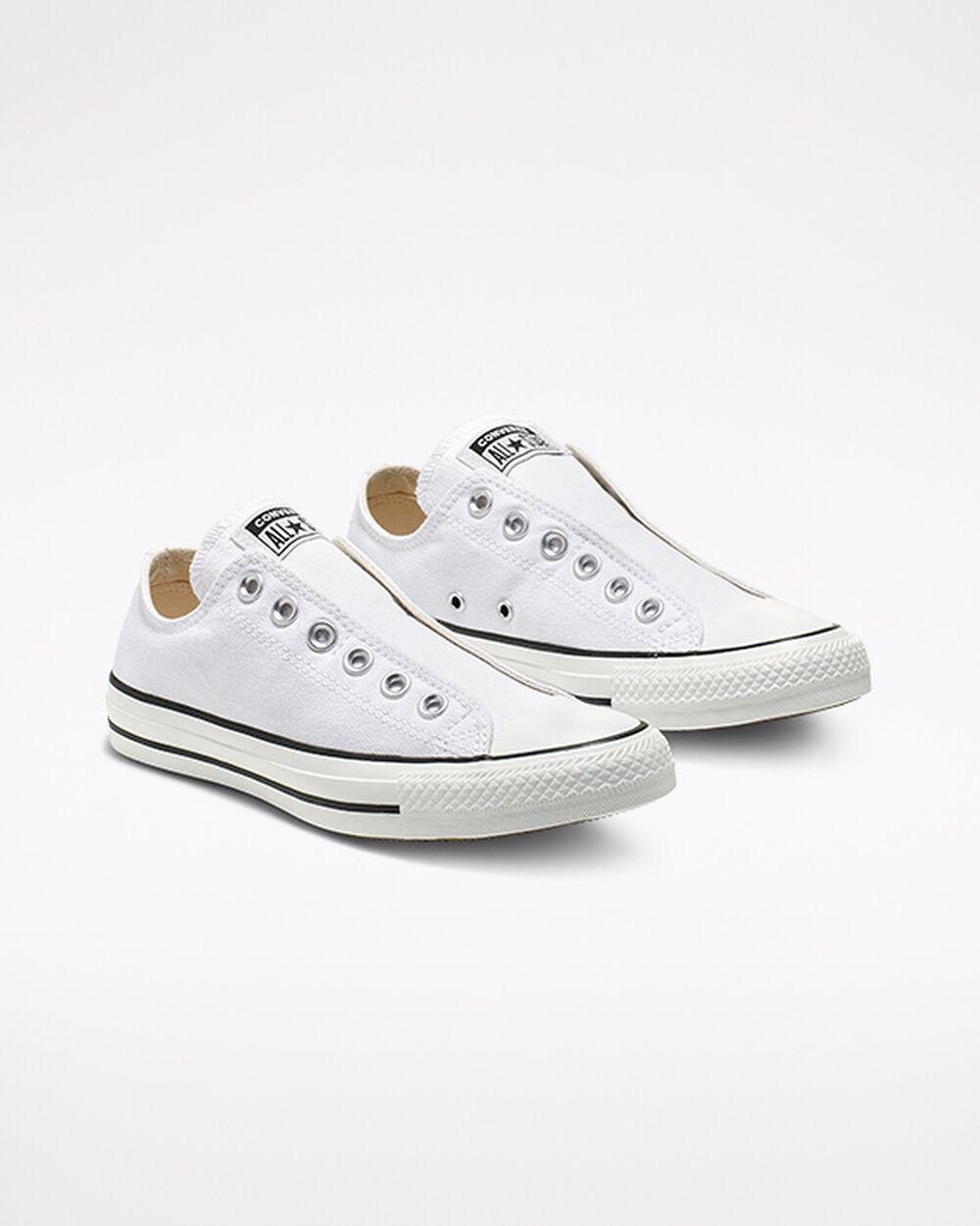 Slip On Converse Chuck Taylor All Star Hombre Blancas Negras Blancas | Argentina-63297