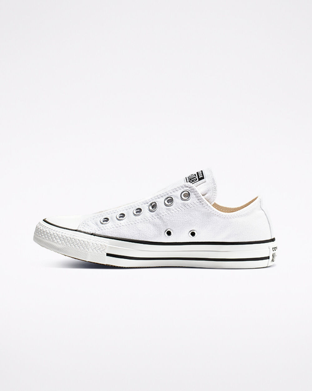 Slip On Converse Chuck Taylor All Star Mujer Blancas Negras Blancas | Argentina-976547