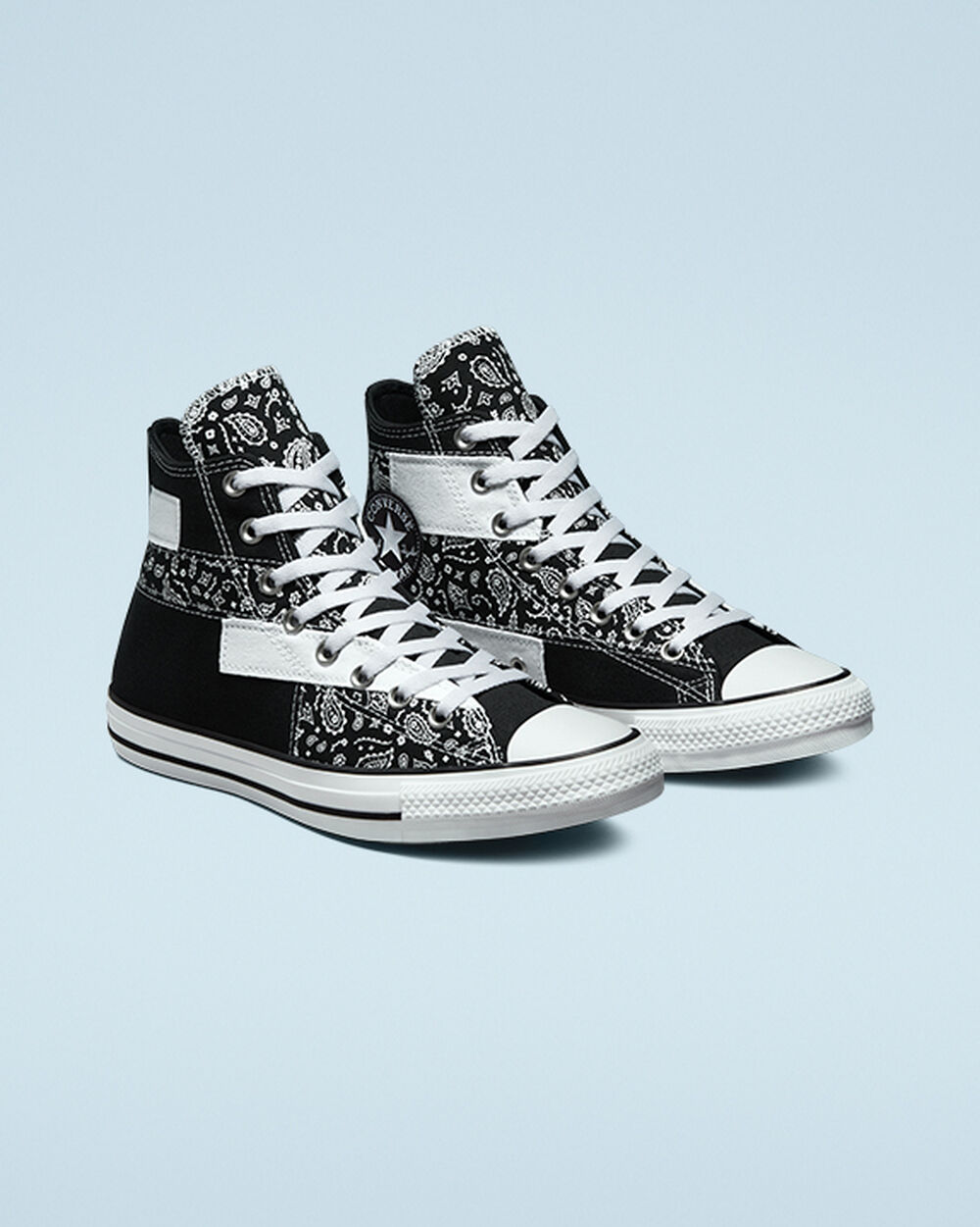 Zapatillas Converse Chuck Taylor All Star Hombre Negras Blancas Negras | Argentina-031767