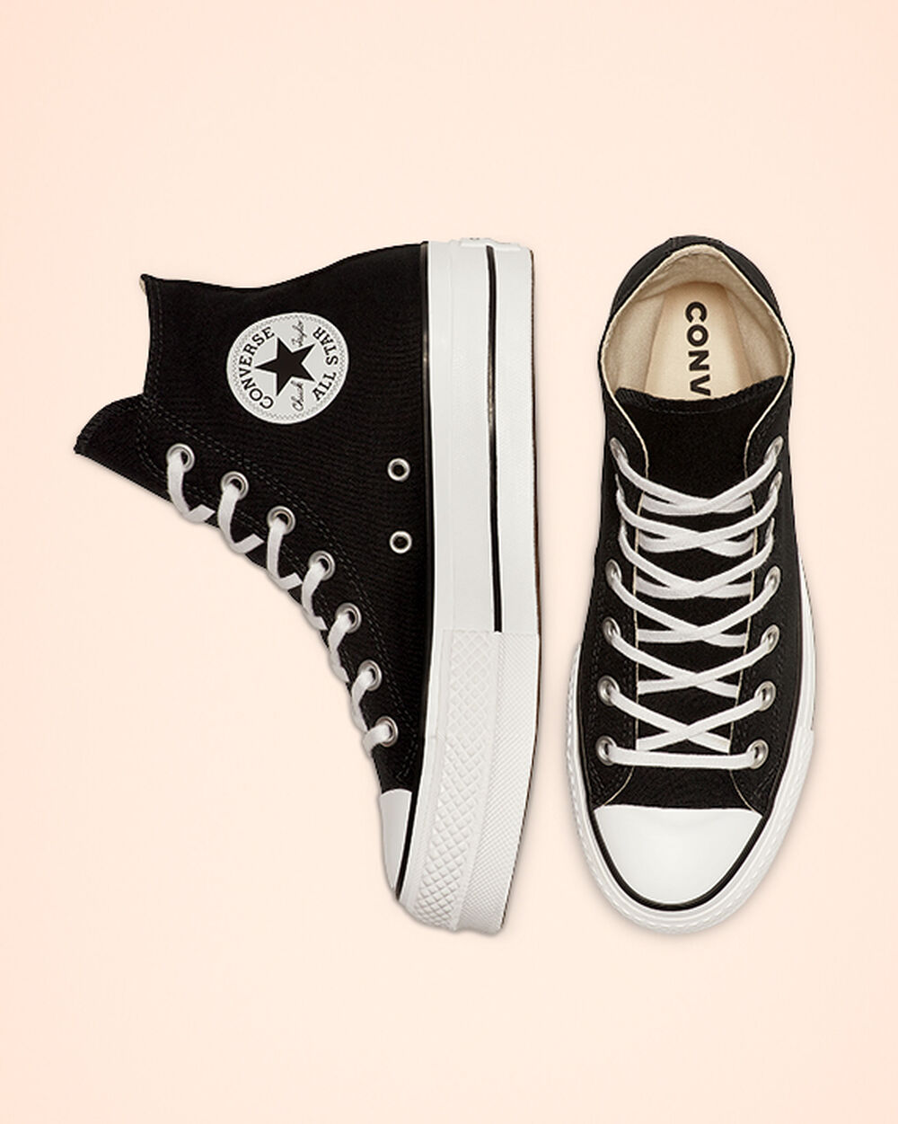 Zapatillas Converse Chuck Taylor All Star Mujer Negras Blancas | Argentina-213497