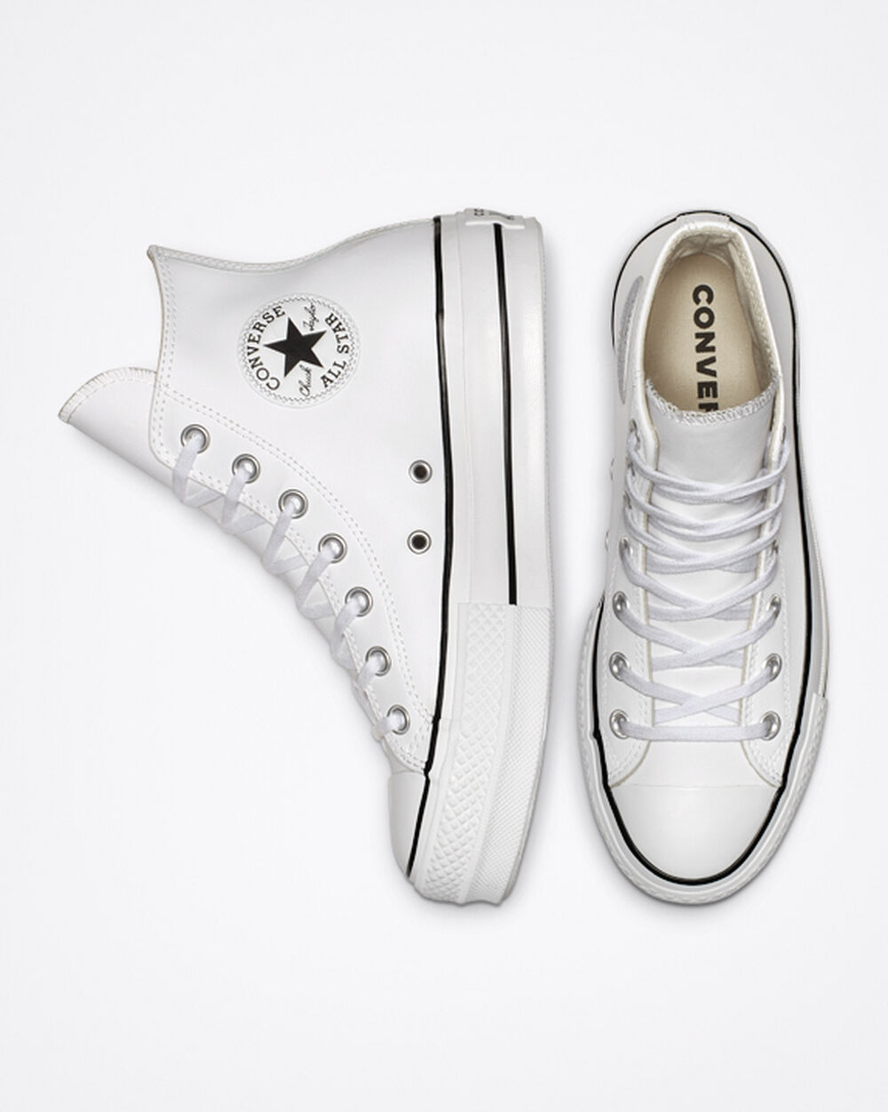 Zapatillas Converse Chuck Taylor All Star Mujer Blancas Negras Blancas | Argentina-51497