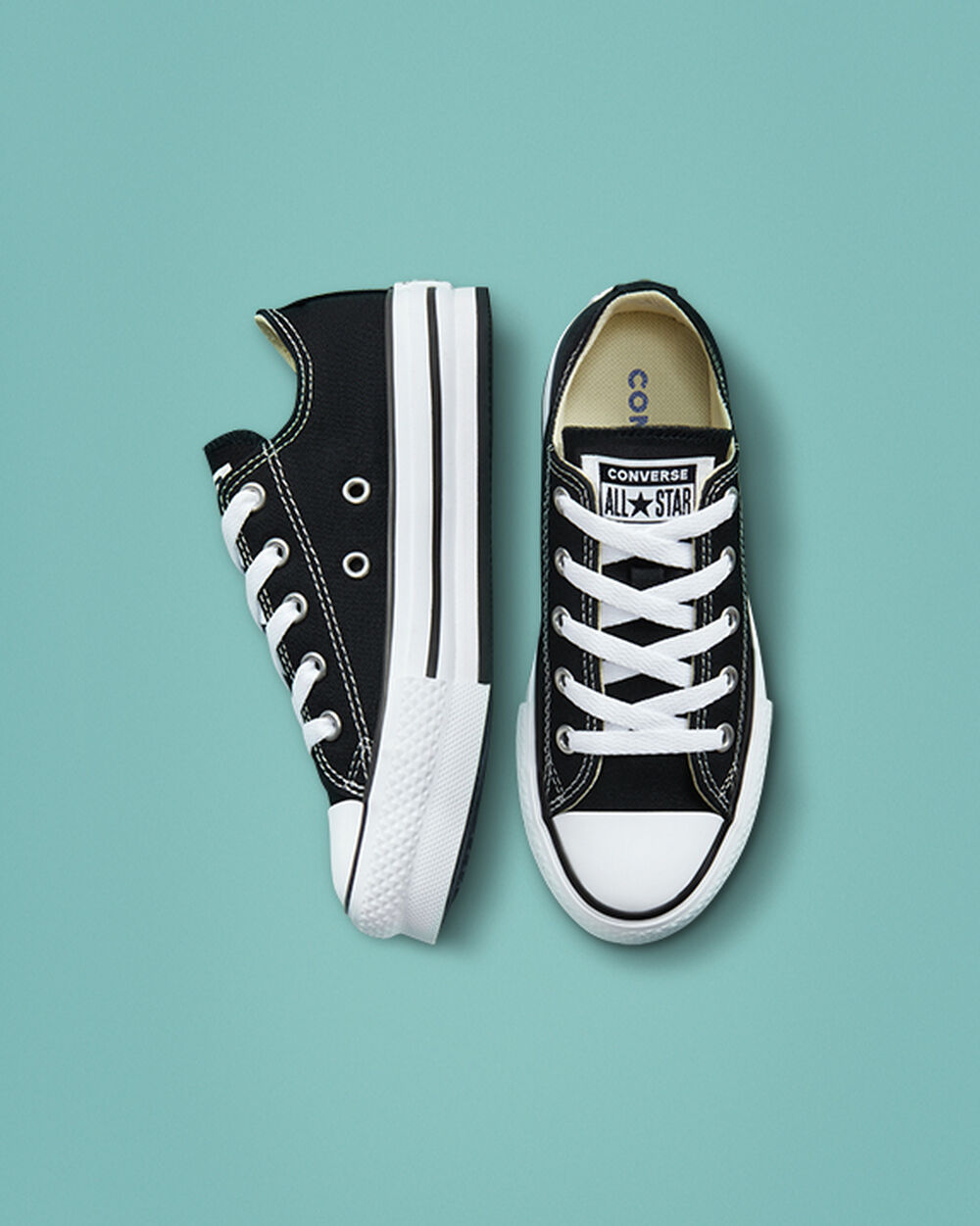 Zapatillas Converse Chuck Taylor All Star Niña Negras Blancas Negras | Argentina-603177