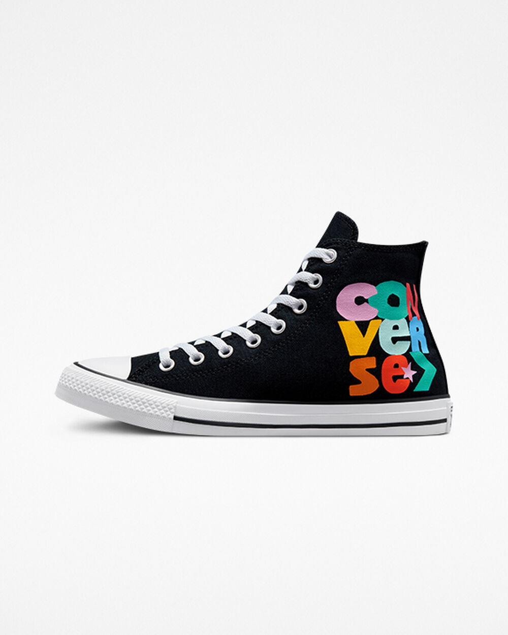 Zapatillas Converse Chuck Taylor All Star Hombre Negras Blancas | Argentina-609747