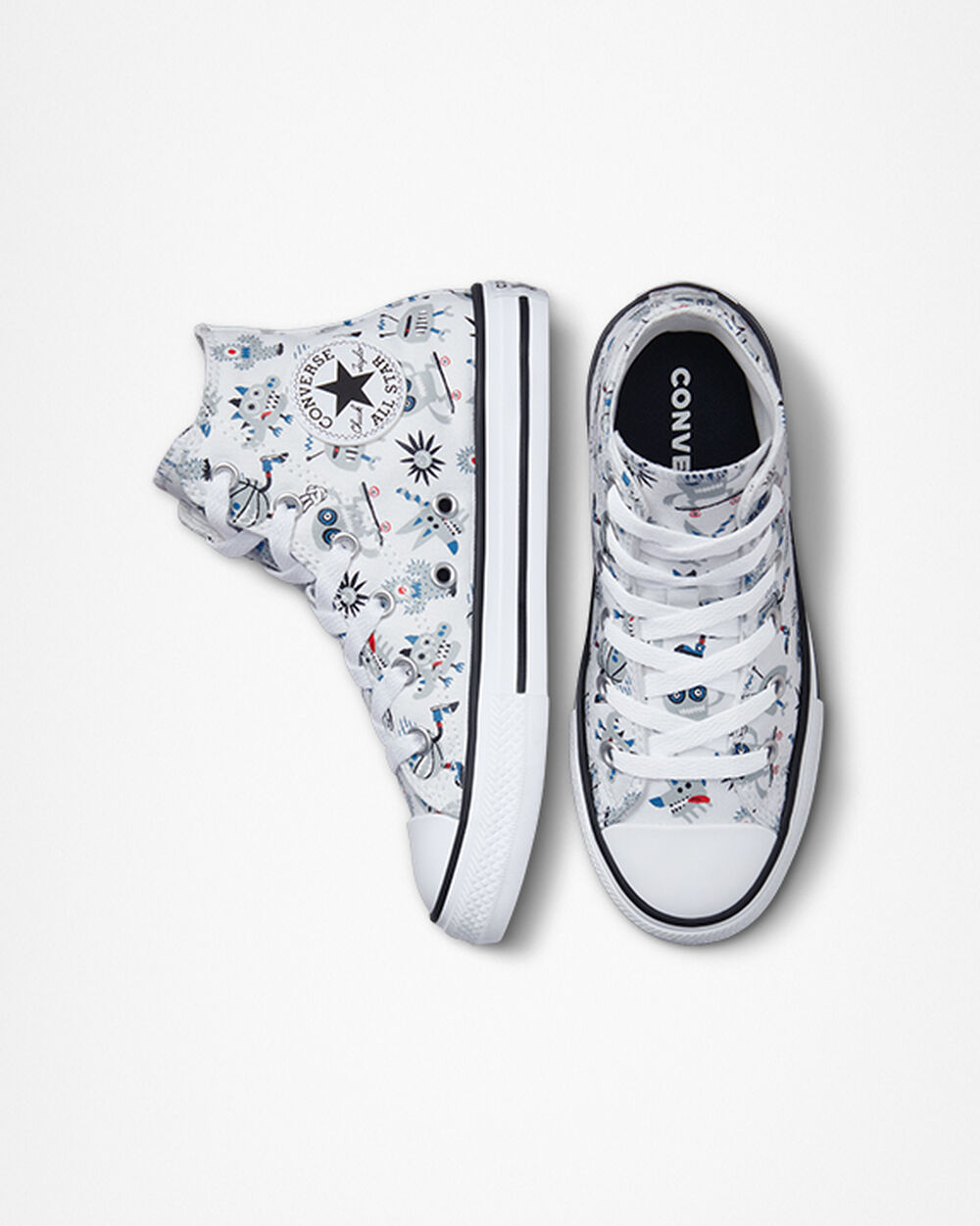 Zapatillas Converse Chuck Taylor All Star Niña Blancas Gris Azules | Argentina-671507