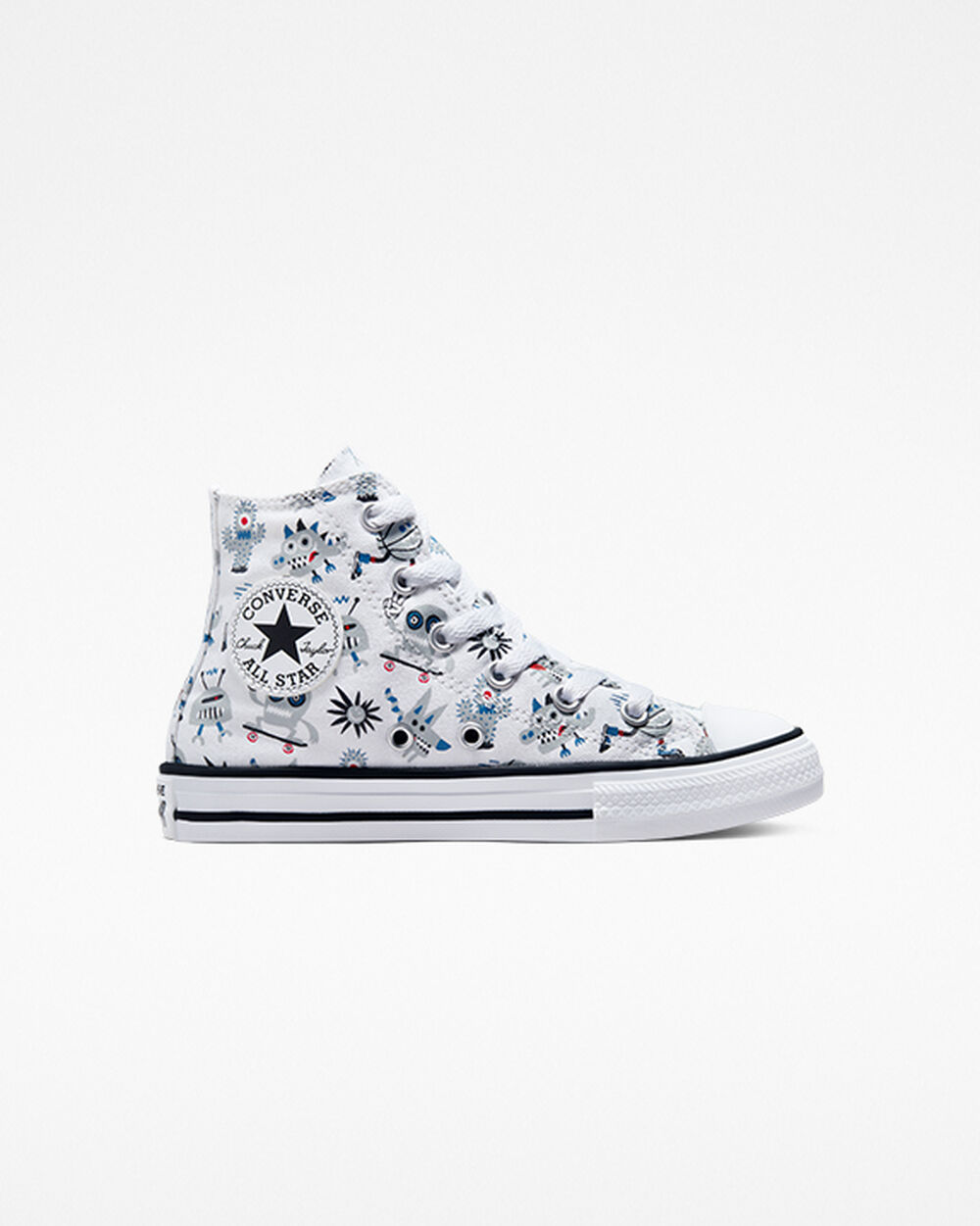 Zapatillas Converse Chuck Taylor All Star Niña Blancas Gris Azules | Argentina-671507