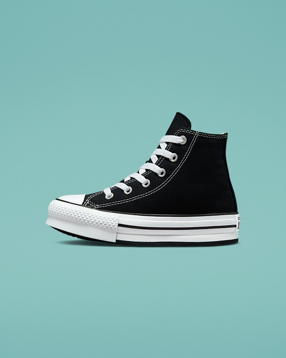 Zapatillas Converse Chuck Taylor All Star Niña Negras Blancas Negras | Argentina-814737