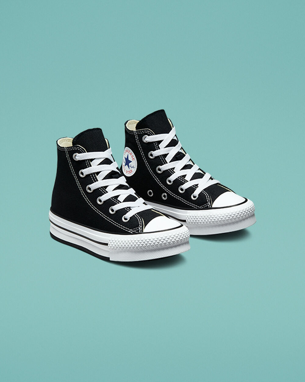 Zapatillas Converse Chuck Taylor All Star Niña Negras Blancas Negras | Argentina-814737