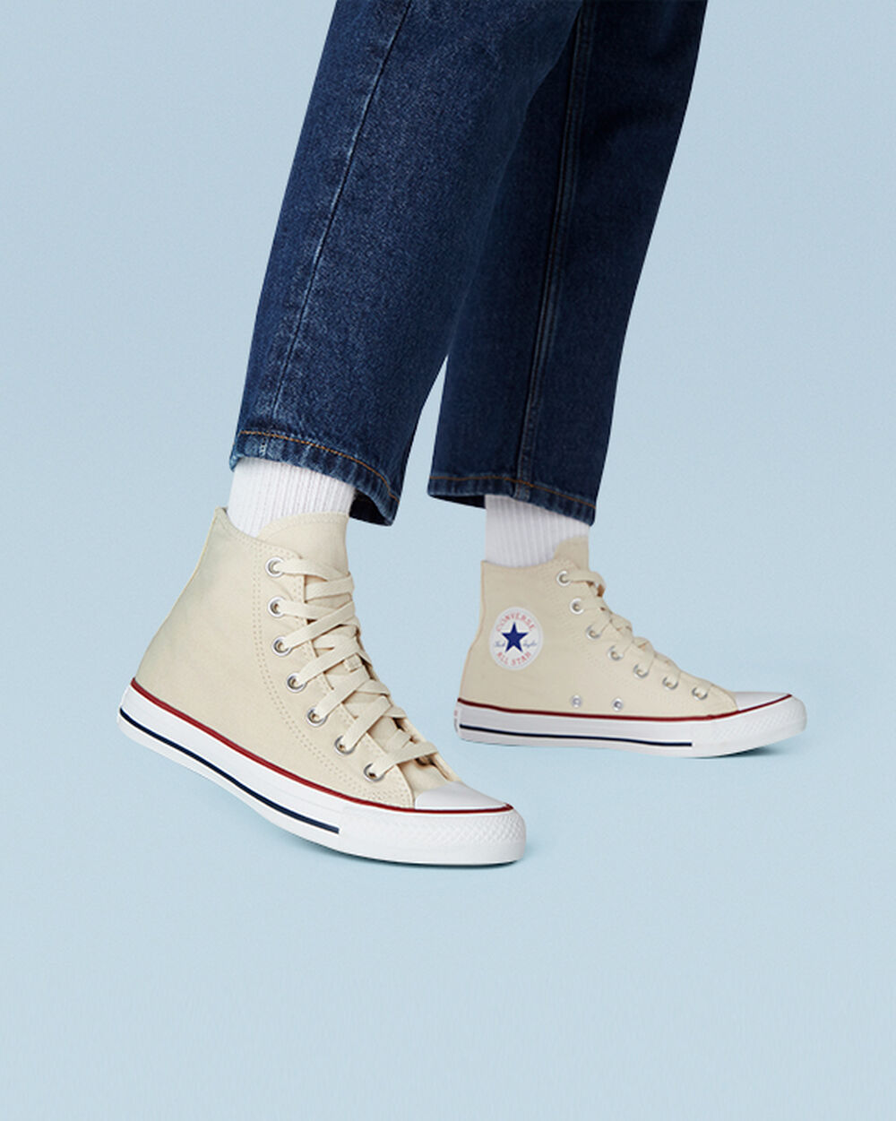 Zapatillas Converse Chuck Taylor All Star Mujer Beige Blancas | Argentina-834257