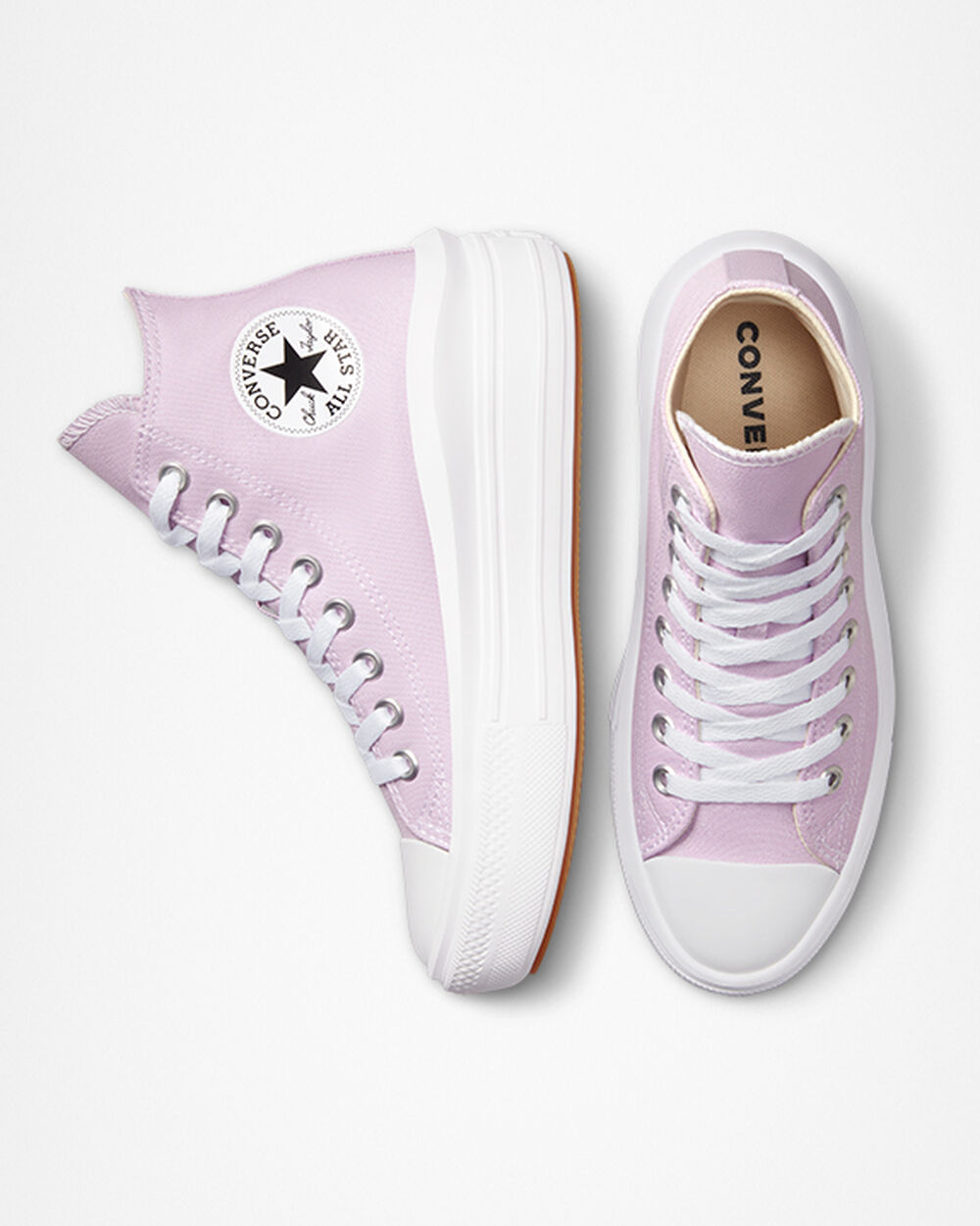 Zapatillas Converse Chuck Taylor All Star Move Mujer Moradas Claro Blancas | Argentina-854607