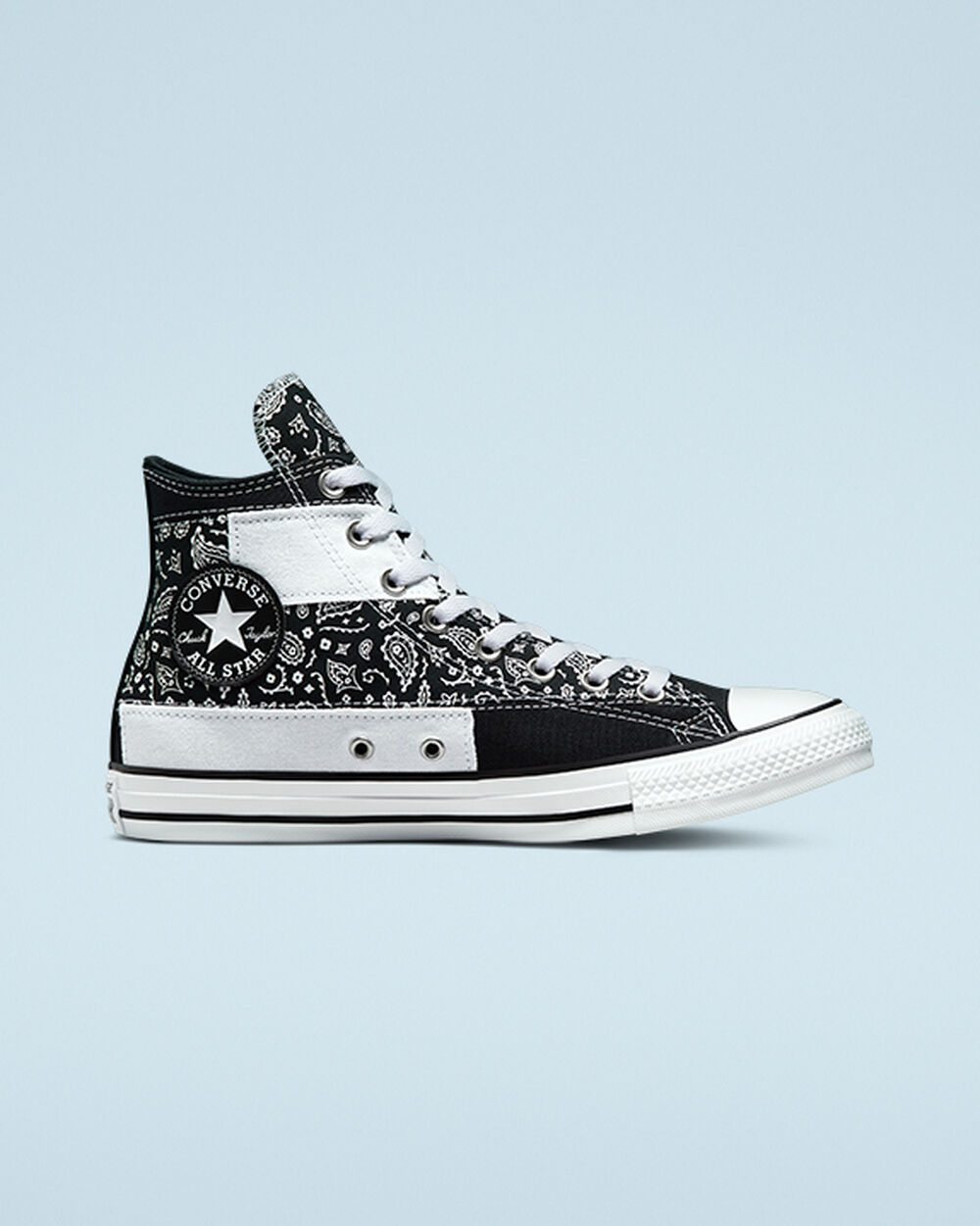 Zapatillas Converse Chuck Taylor All Star Mujer Negras Blancas Negras | Argentina-871947