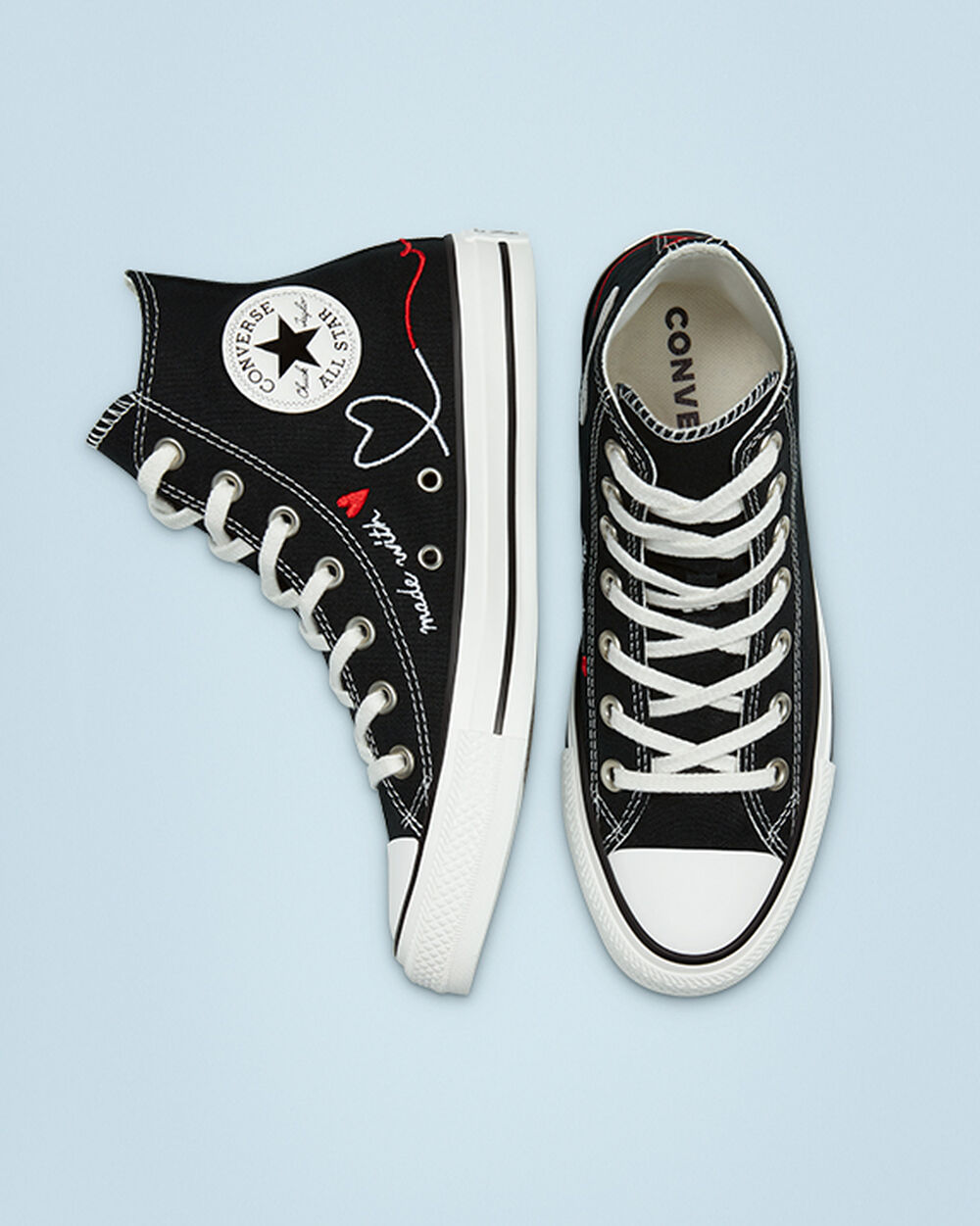 Zapatillas Converse Chuck Taylor All Star Hombre Negras Blancas | Argentina-974237