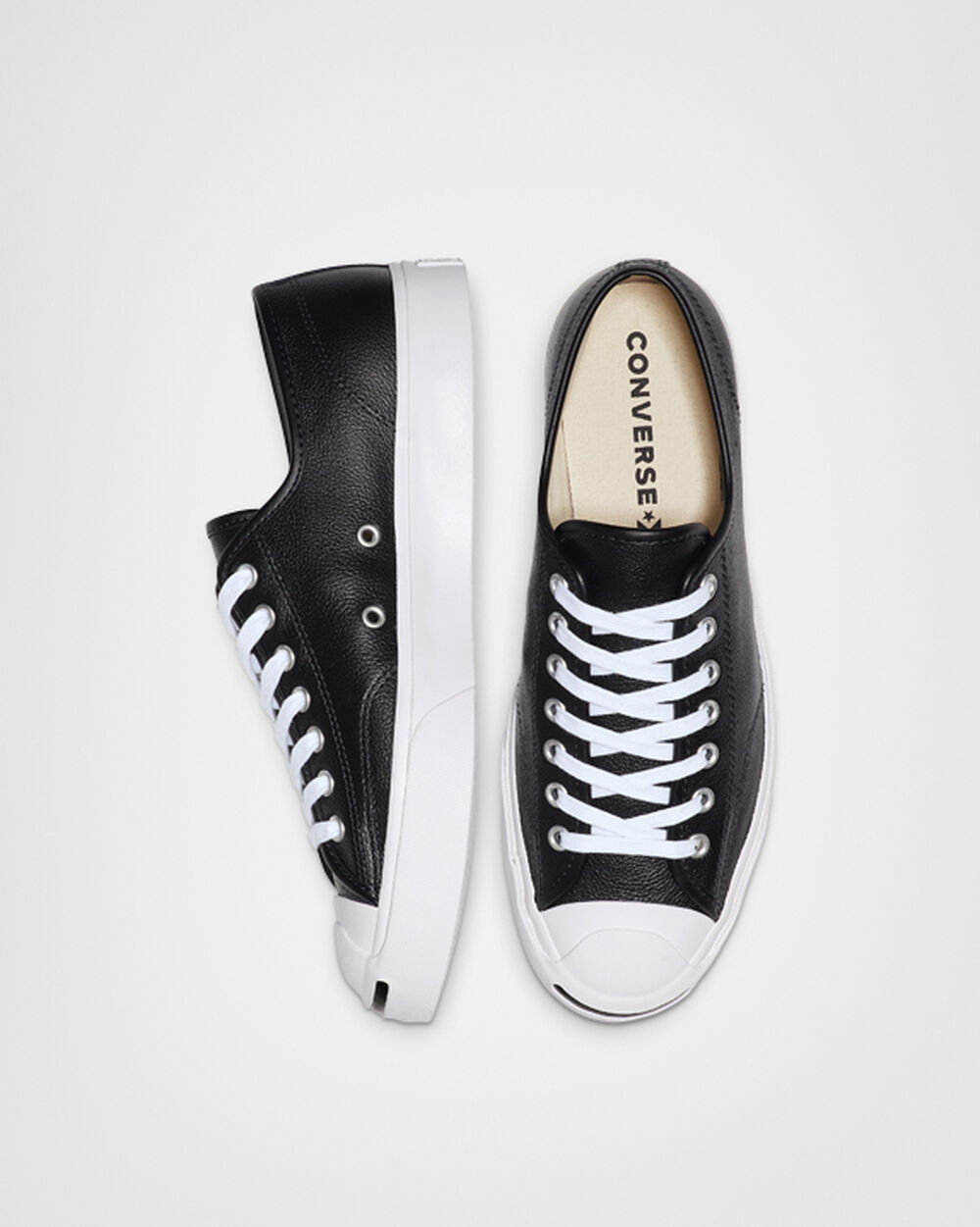 Zapatillas Converse Jack Purcell Mujer Negras Blancas | Argentina-37027